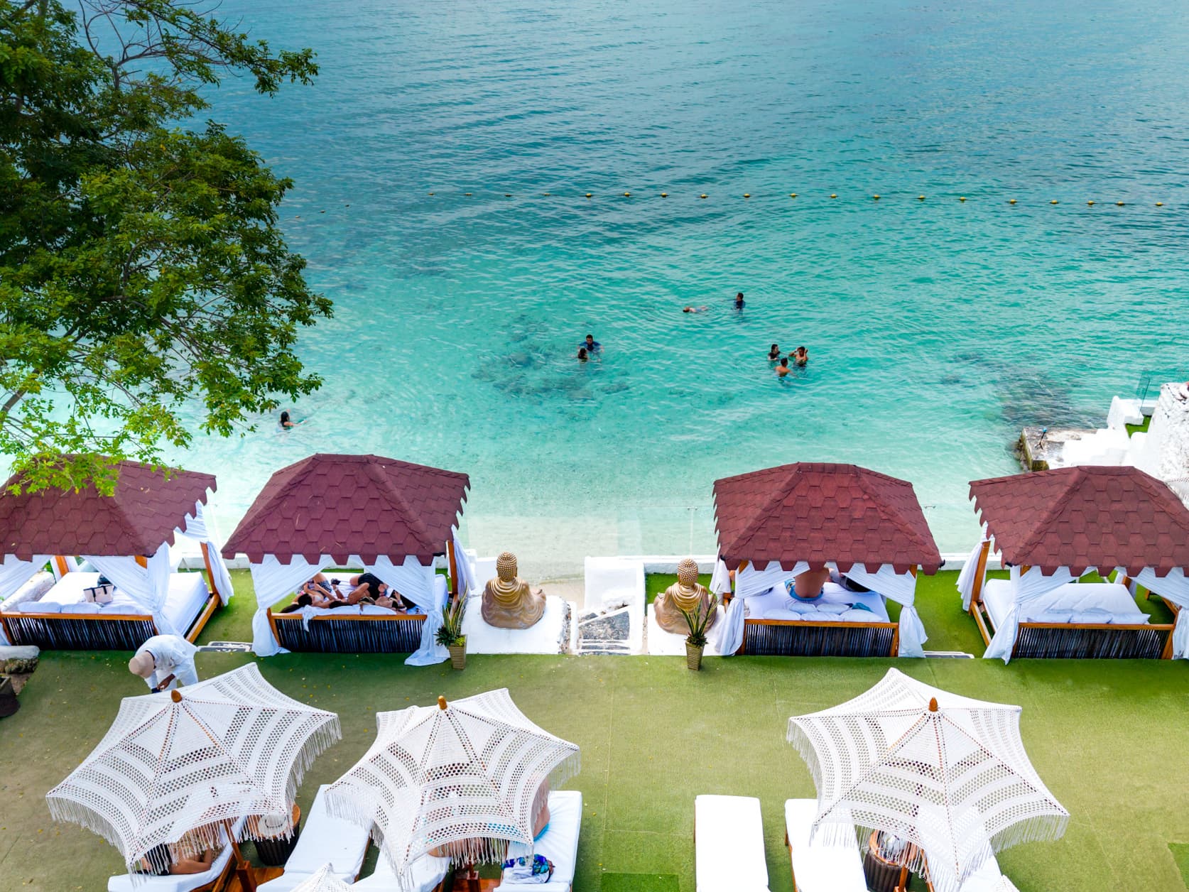 Private terrace at Isla del Rosario